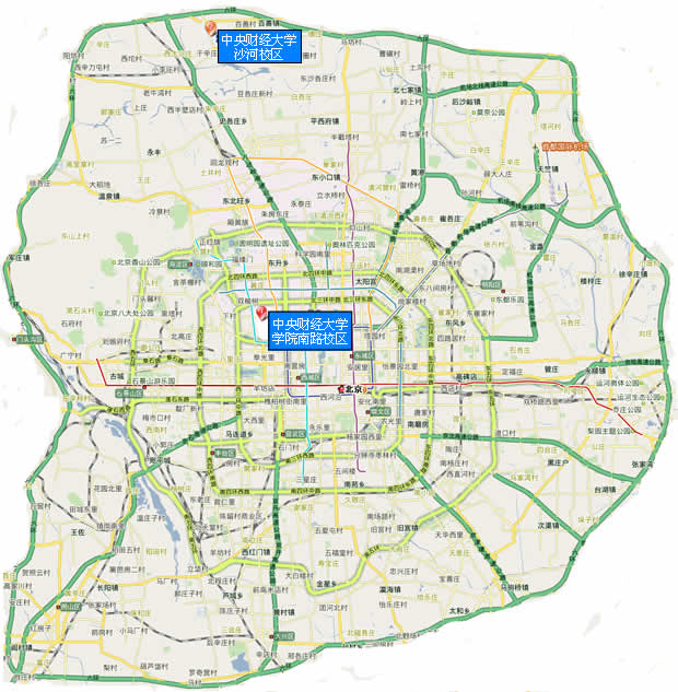 中央財經大學學校導圖