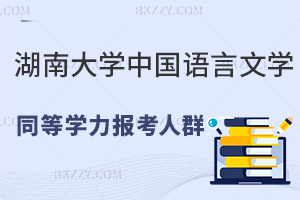 湖南大學中國語言文學同等學力報考人群