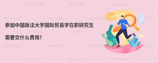 參加中國政法大學國際貿(mào)易學在職研究生需要交什么費用?