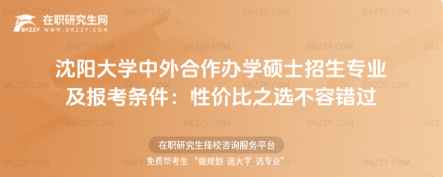 沈陽大學(xué)中外合作辦學(xué)碩士招生專業(yè)及報考條件