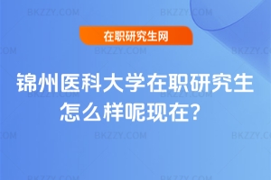 錦州醫科大學在職研究生怎么樣呢現在？